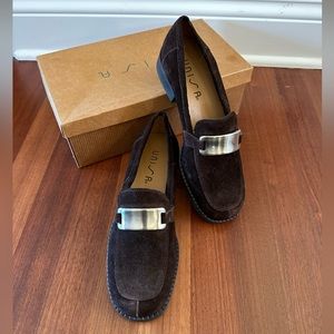 Vintage Unisa Brown Suede Loafers